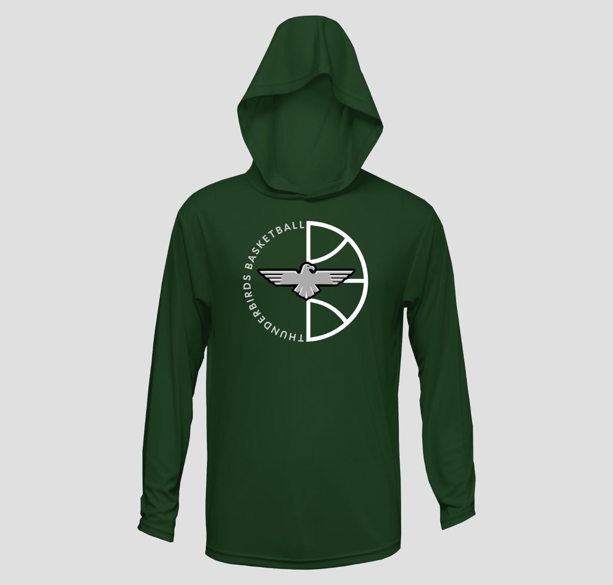 Hickory Flat Basketball Hooded Long Sleeve Performance/Shooting Shirt