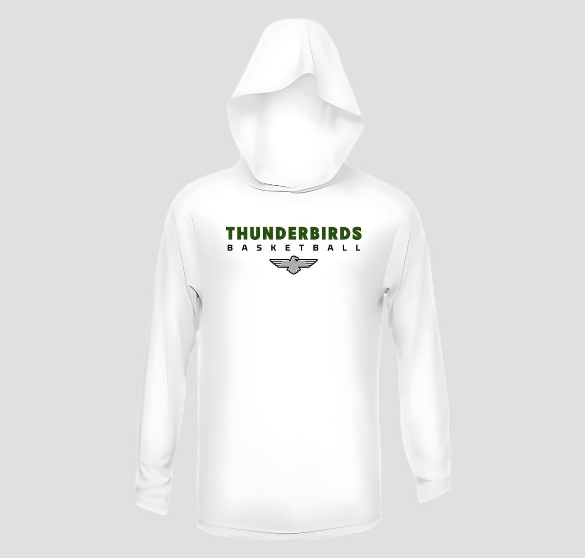 Hickory Flat Basketball Hooded Long Sleeve Performance/Shooting Shirt