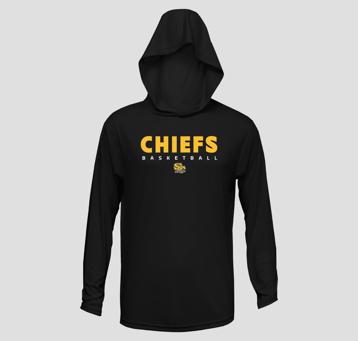 Sequoyah Chiefs Basketball Hooded Long Sleeve Performance/Shooting Shirt