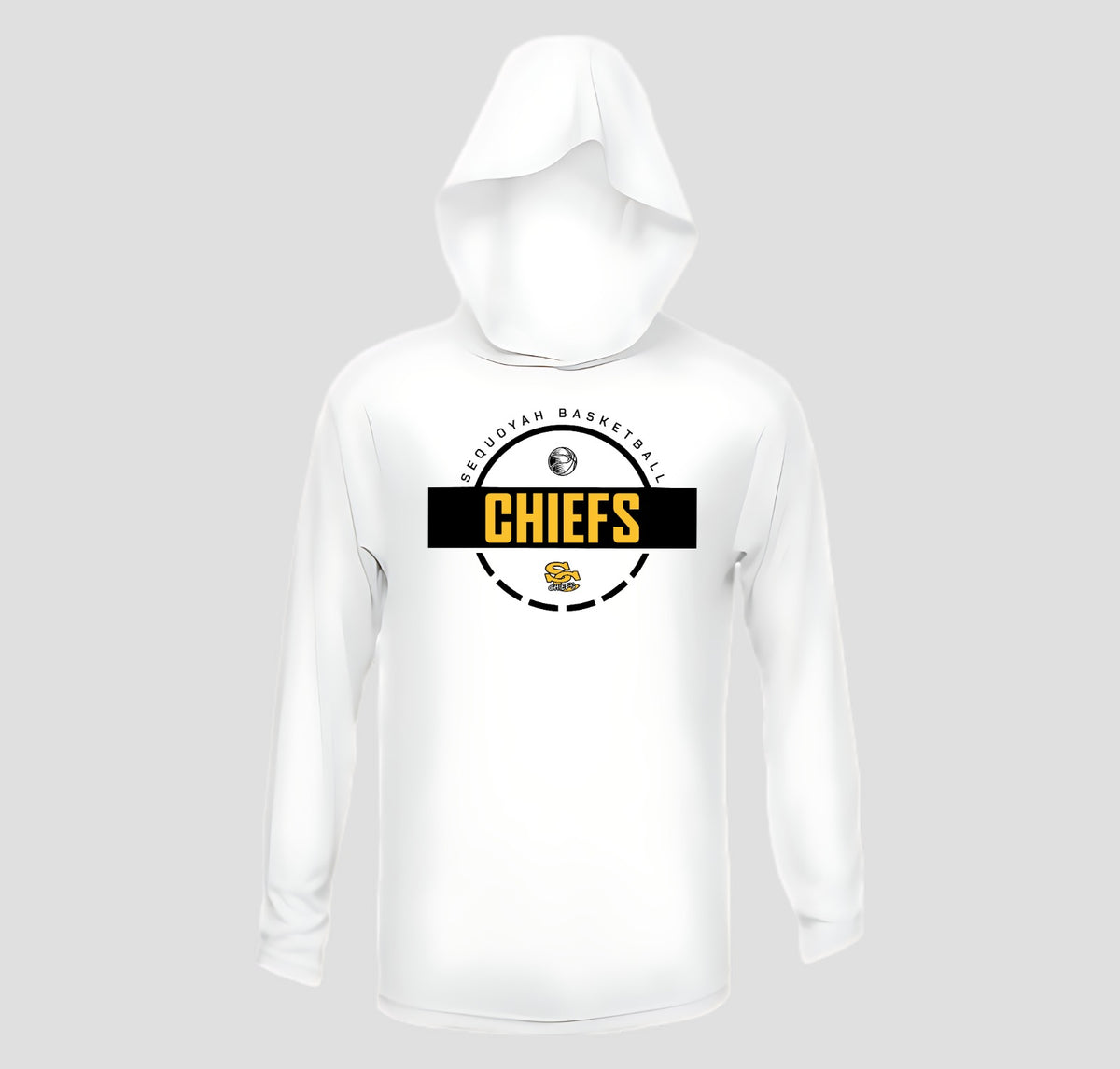 Sequoyah Chiefs Basketball Hooded Long Sleeve Performance/Shooting Shirt