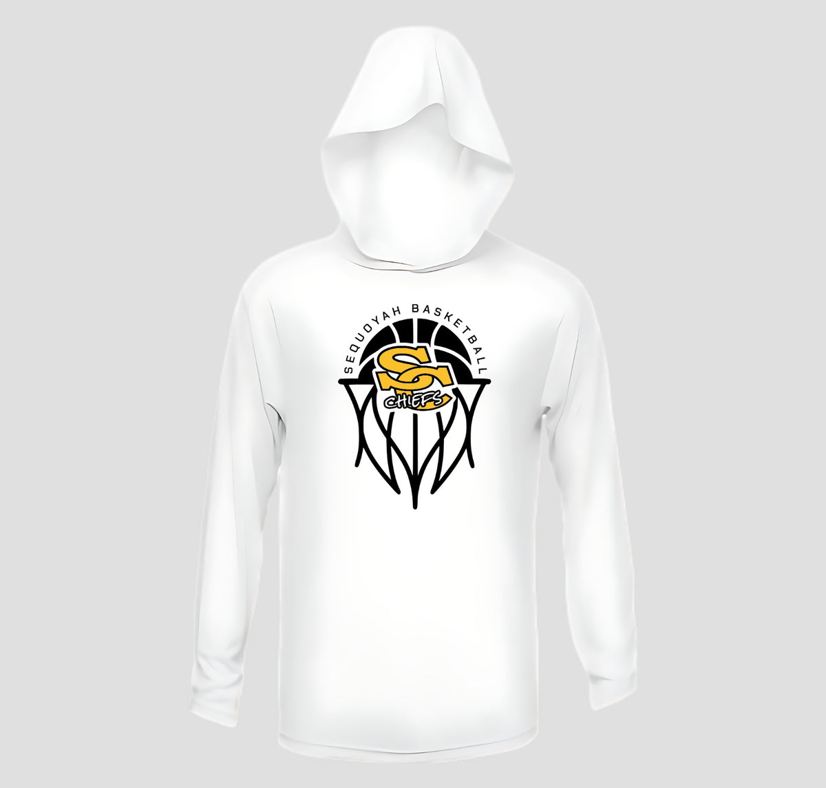 Sequoyah Chiefs Basketball Hooded Long Sleeve Performance/Shooting Shirt