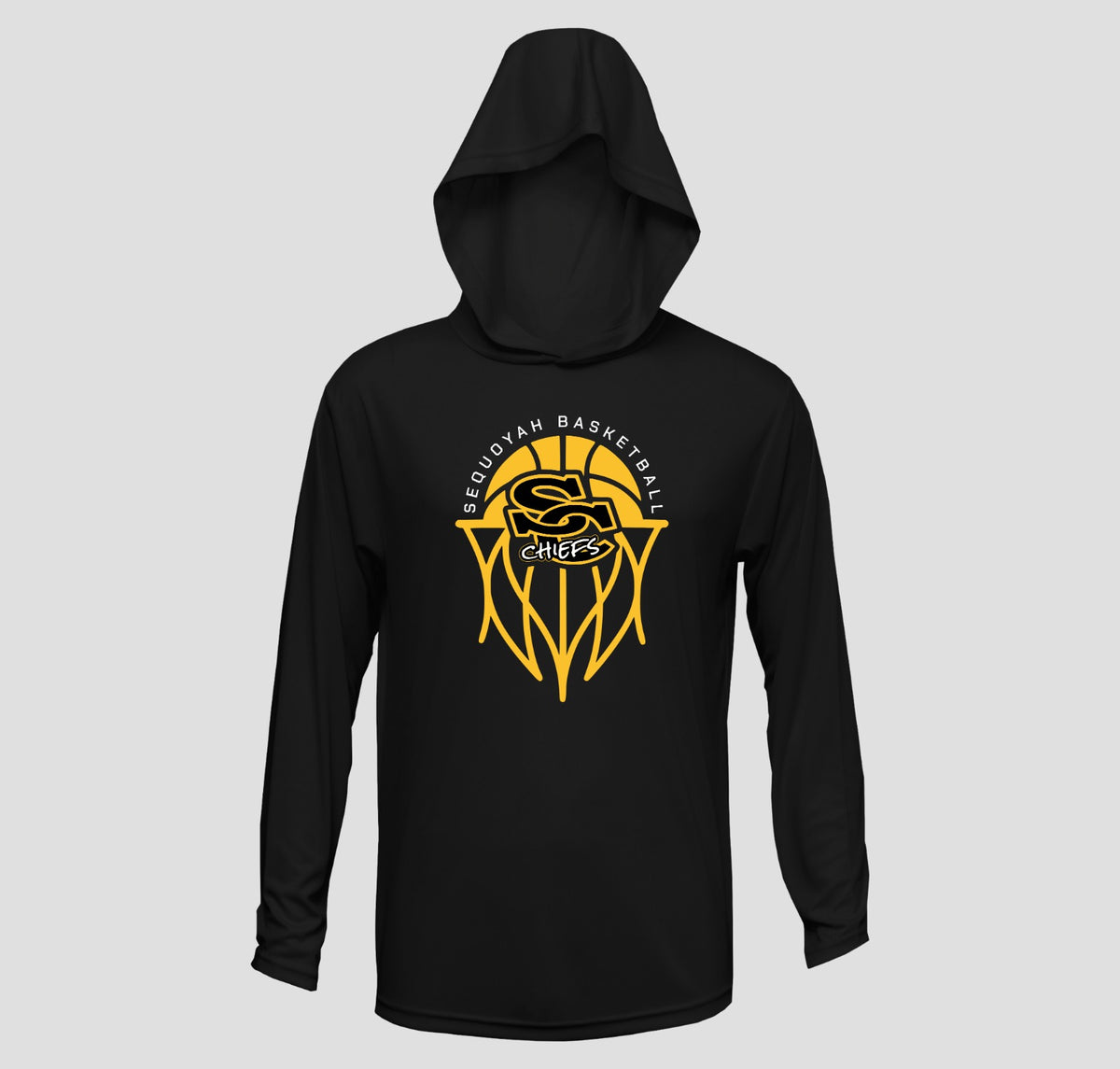 Sequoyah Chiefs Basketball Hooded Long Sleeve Performance/Shooting Shirt