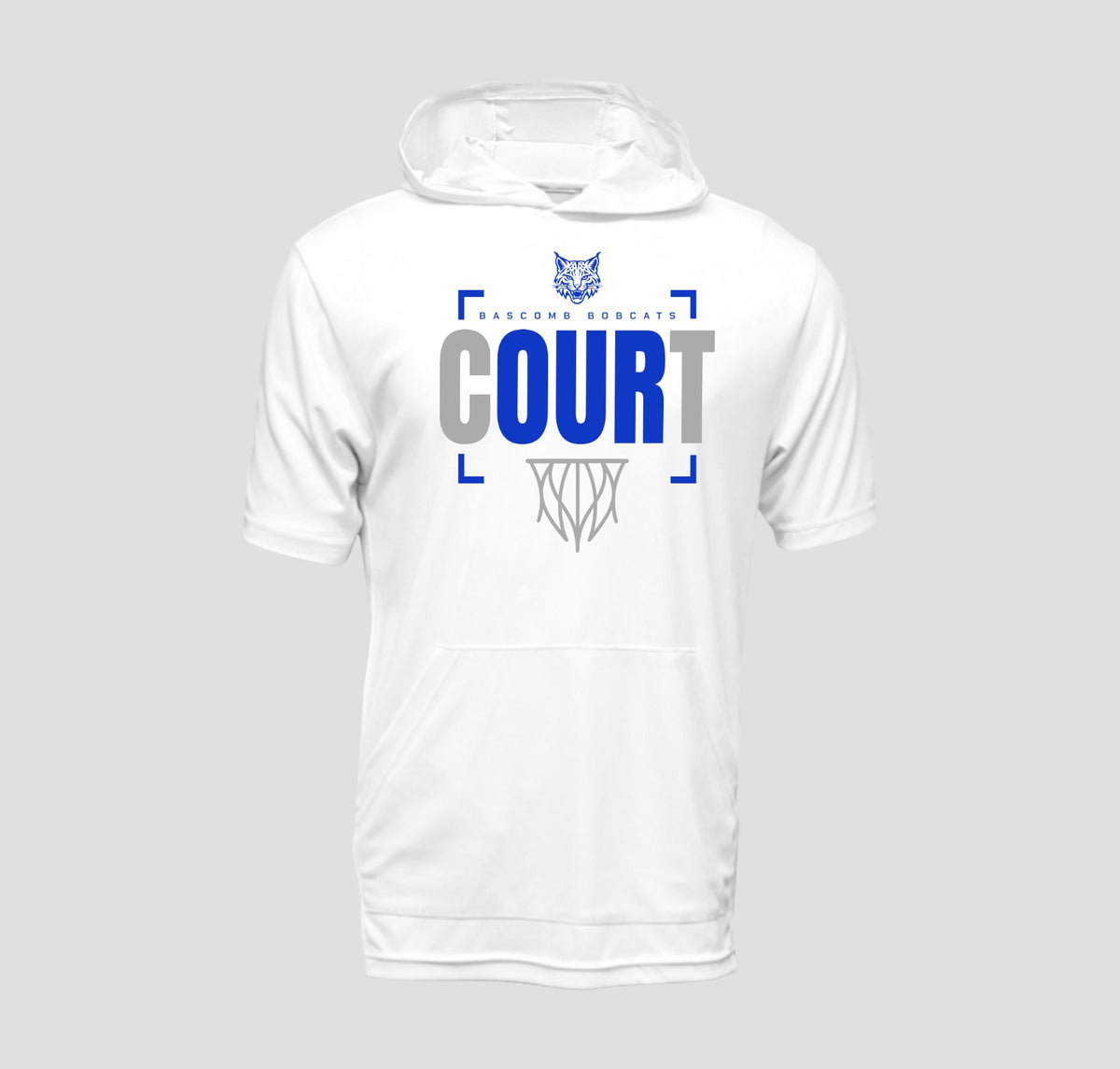 Bascomb Bobcats Basketball Short Sleeve Hooded Performance/Shooting Shirt