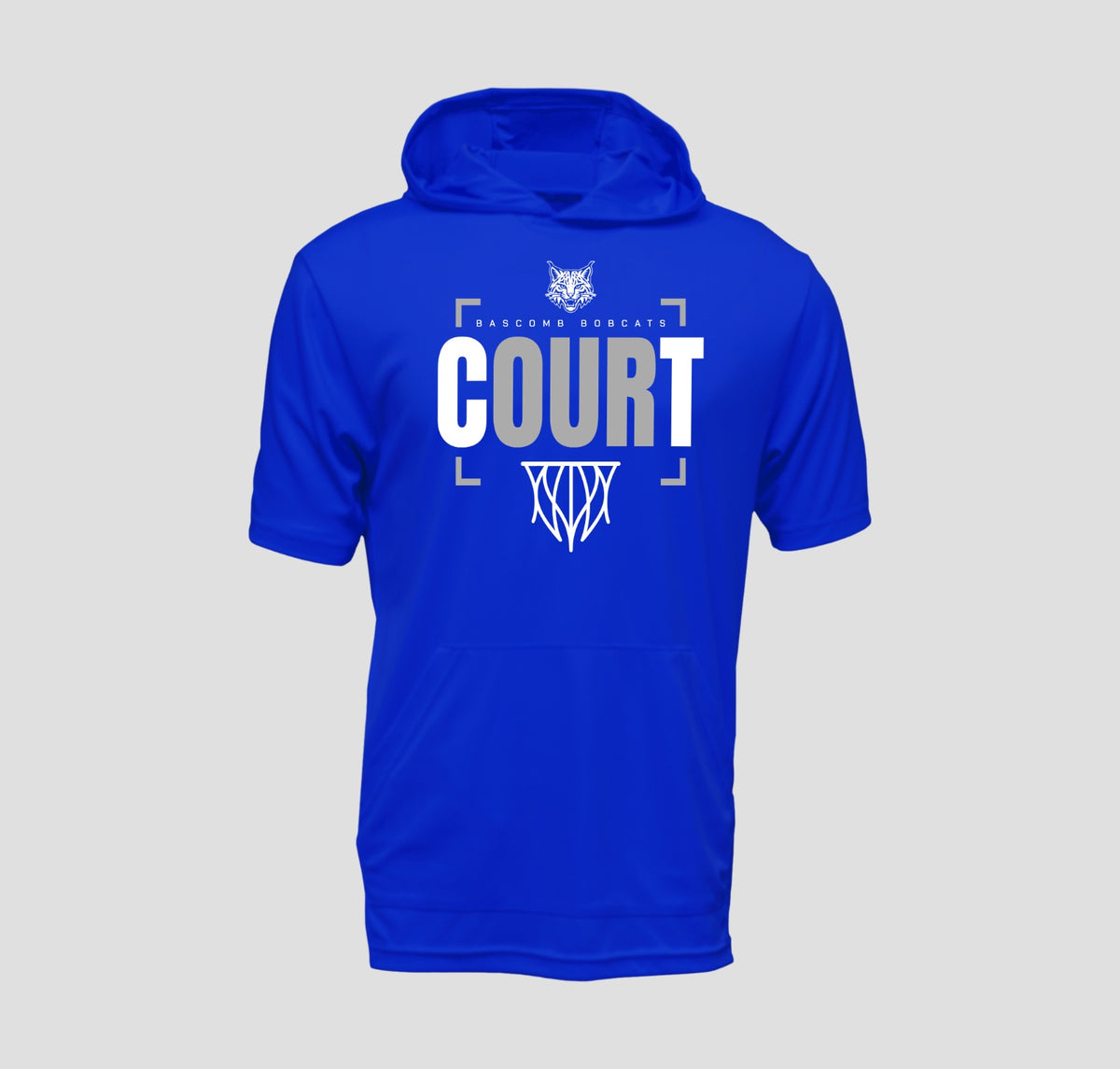 Bascomb Bobcats Basketball Short Sleeve Hooded Performance/Shooting Shirt