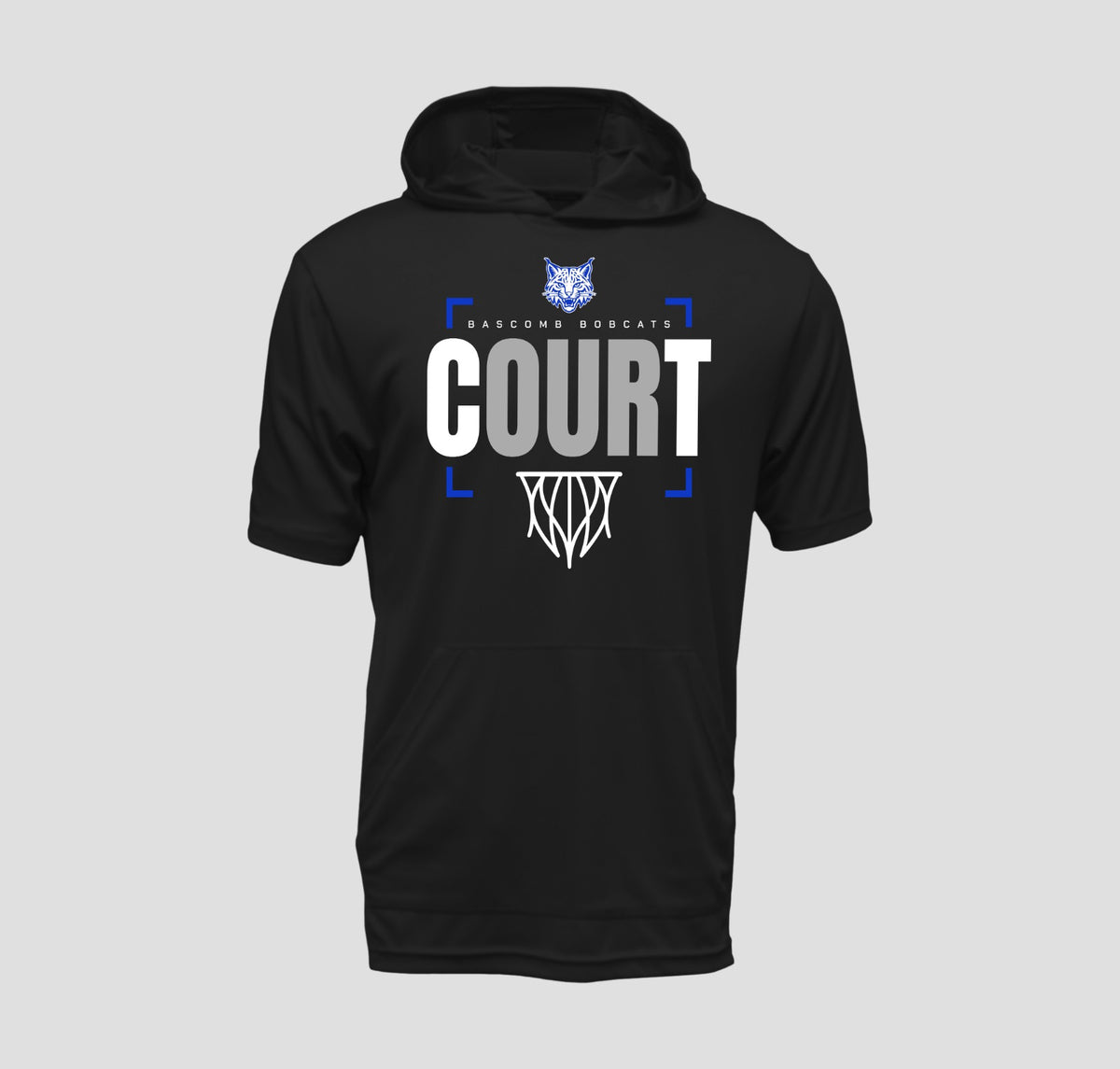 Bascomb Bobcats Basketball Short Sleeve Hooded Performance/Shooting Shirt