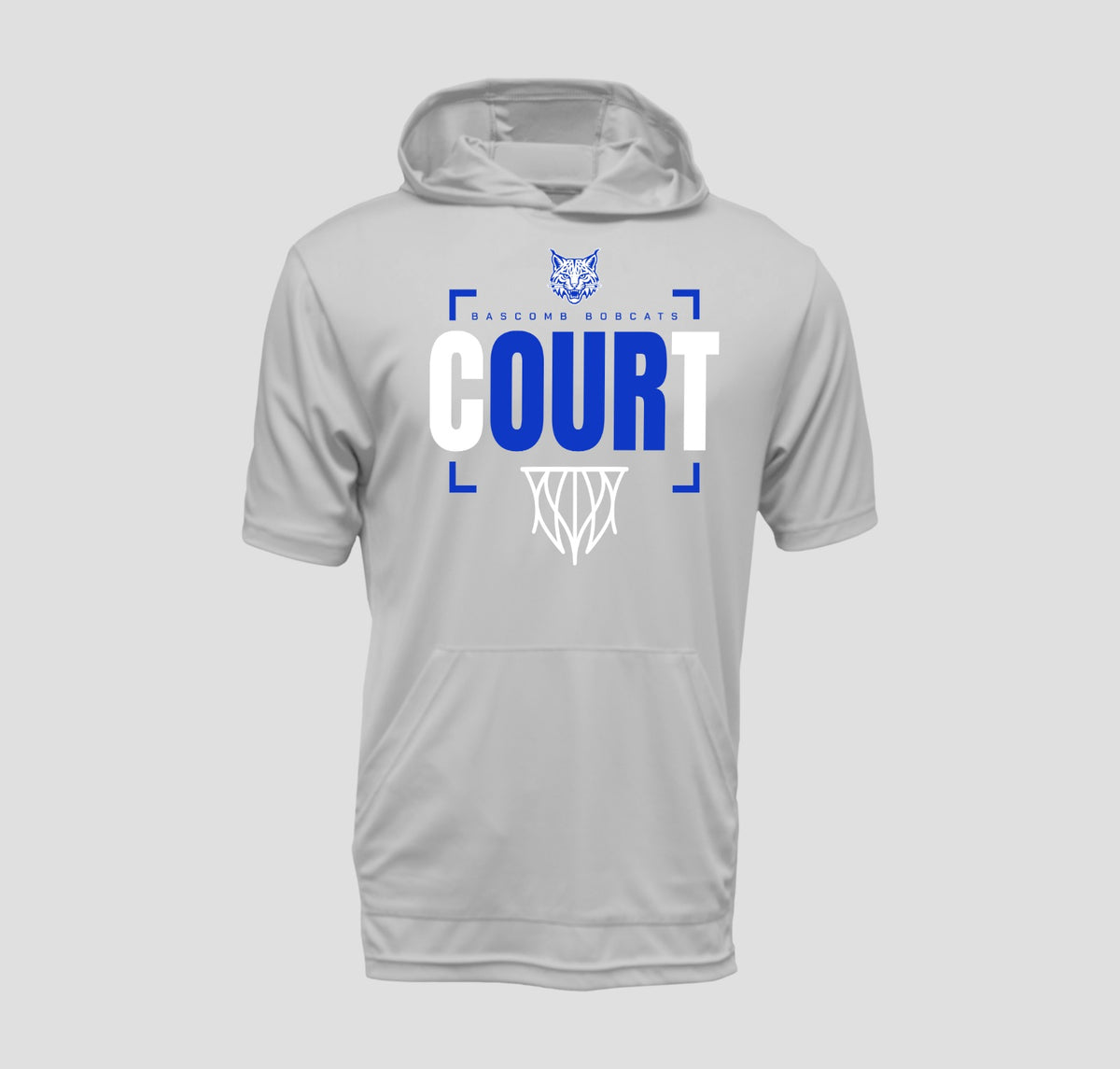 Bascomb Bobcats Basketball Short Sleeve Hooded Performance/Shooting Shirt