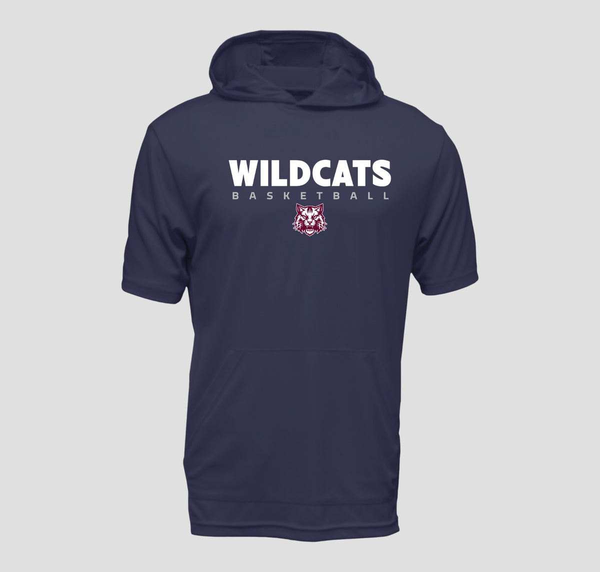 Woodstock Wildcats Basketball Hooded Short Sleeve Performance/Shooting Shirt