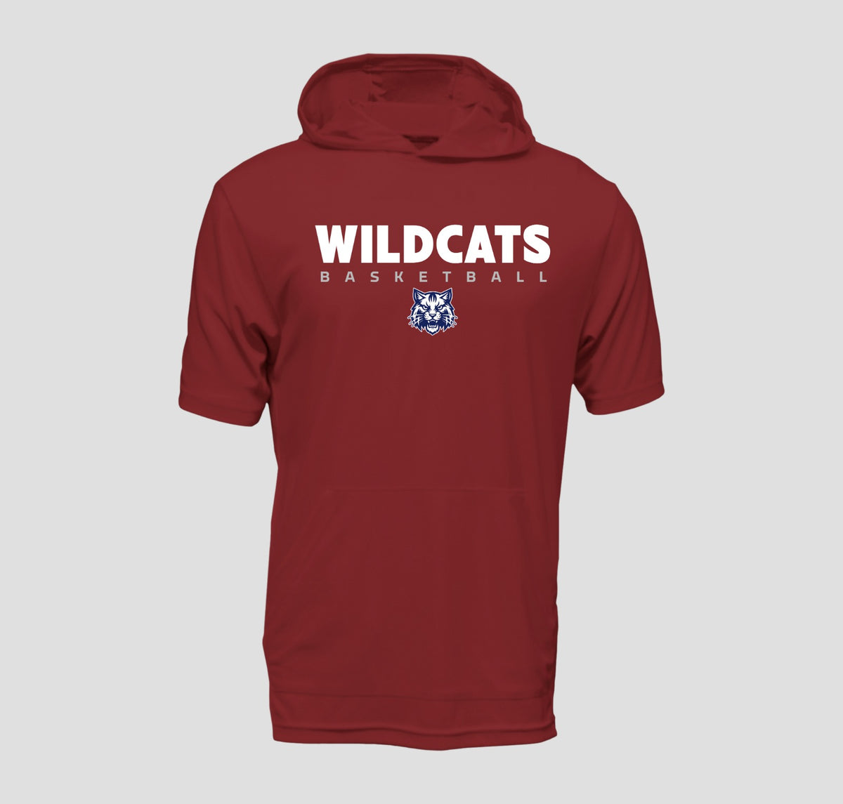 Woodstock Wildcats Basketball Hooded Short Sleeve Performance/Shooting Shirt