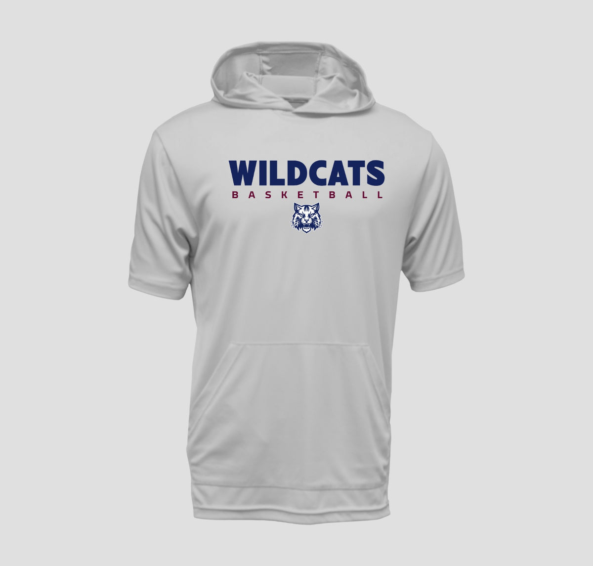 Woodstock Wildcats Basketball Hooded Short Sleeve Performance/Shooting Shirt