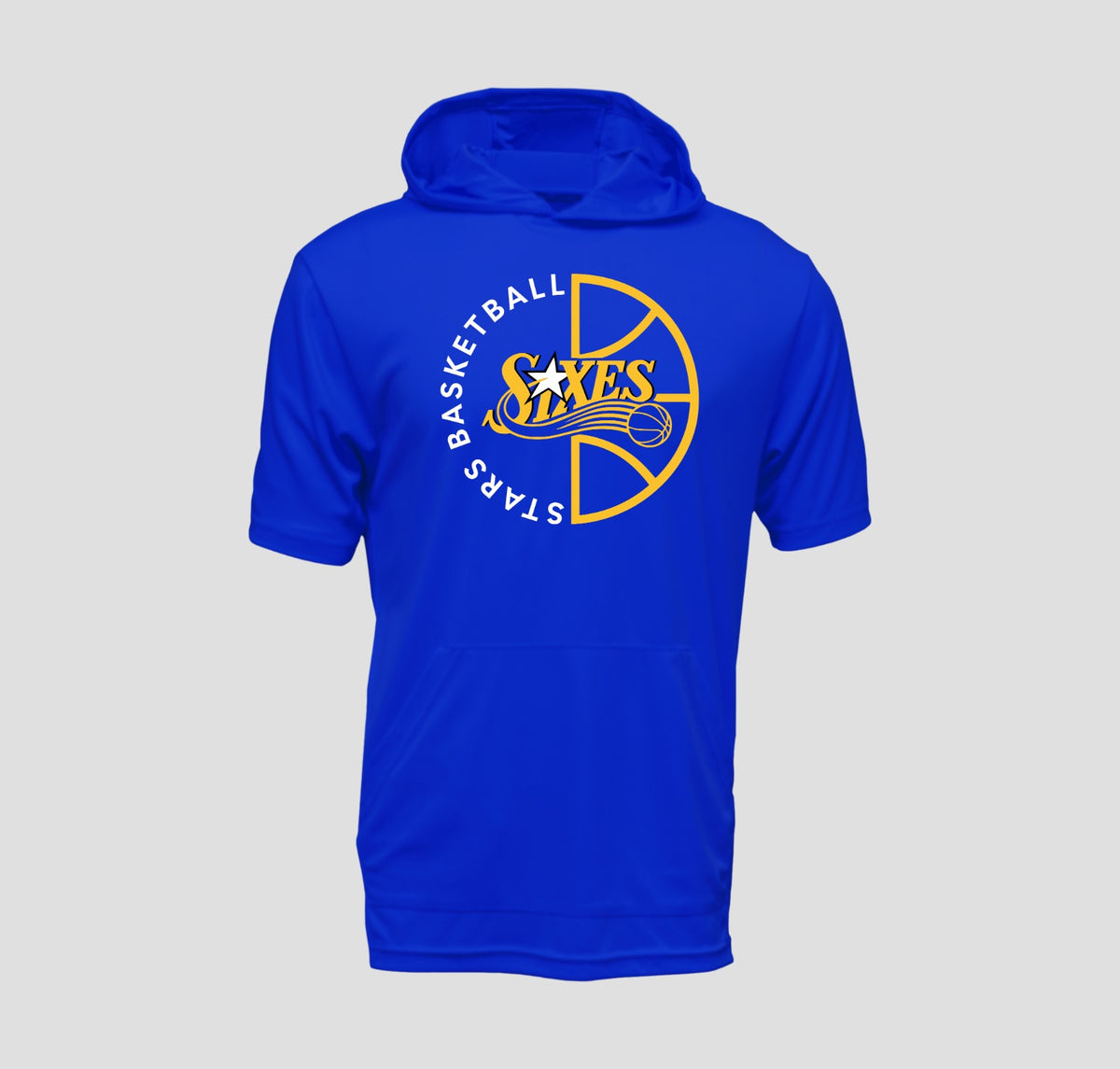 Sixes Stars Basketball Short Sleeve Hooded Performance/Shooting Shirt