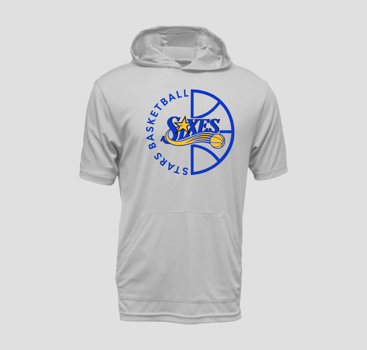 Sixes Stars Basketball Short Sleeve Hooded Performance/Shooting Shirt