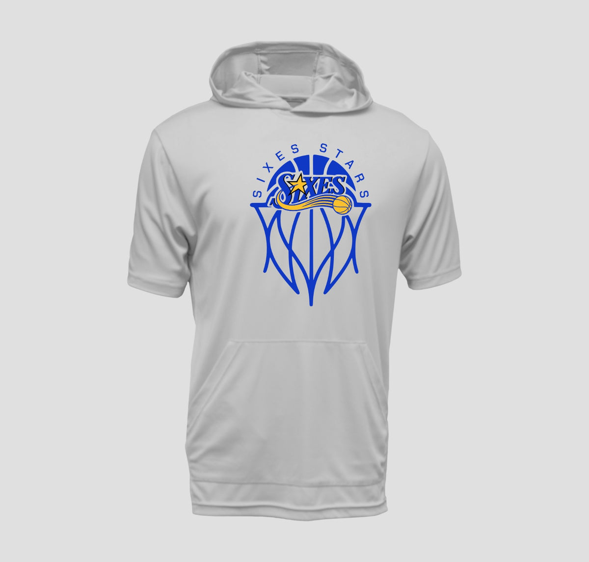 Sixes Stars Basketball Short Sleeve Hooded Performance/Shooting Shirt
