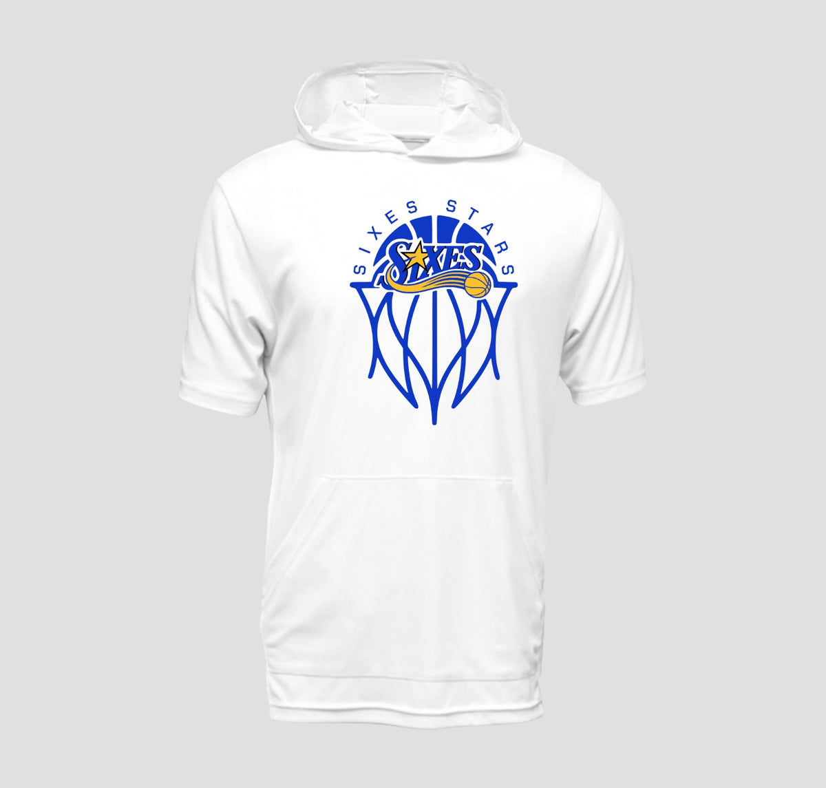 Sixes Stars Basketball Short Sleeve Hooded Performance/Shooting Shirt
