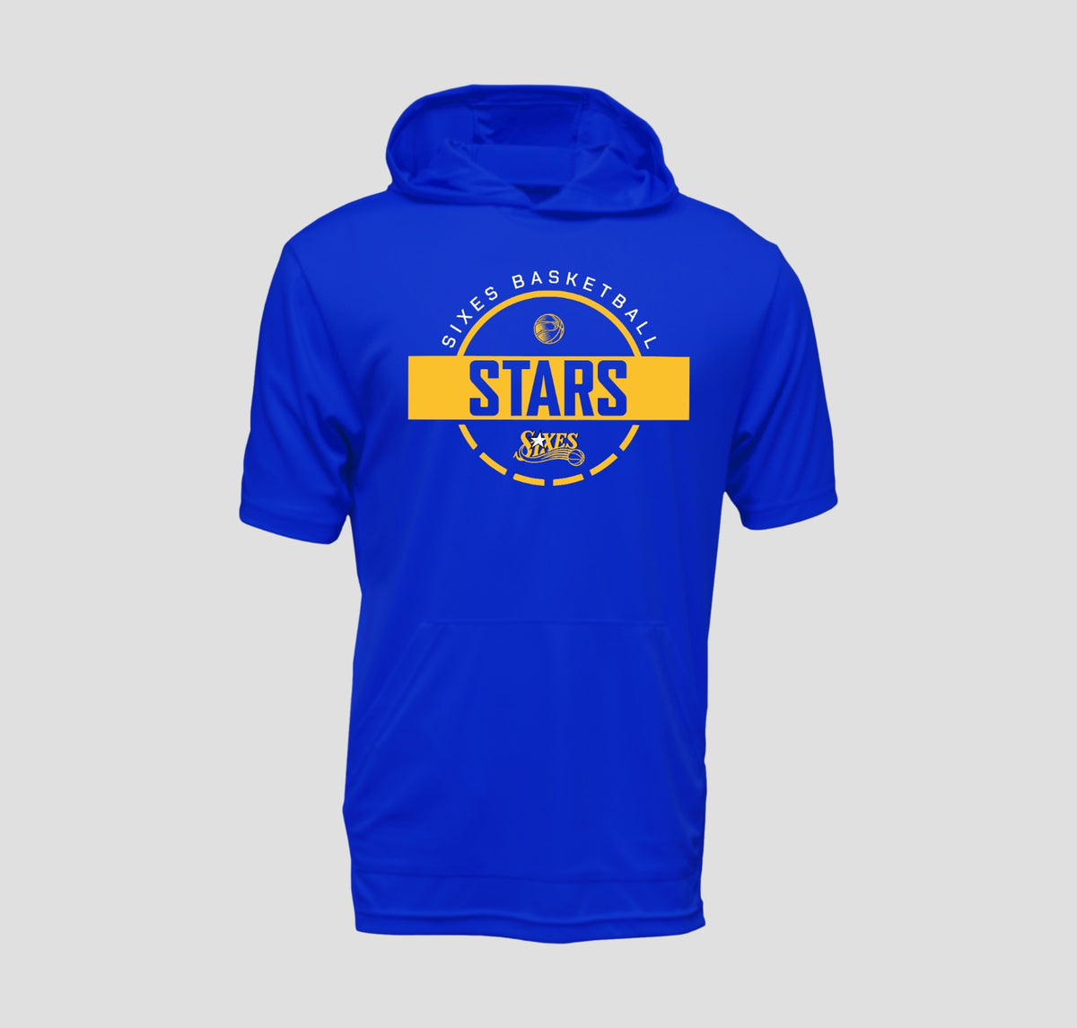 Sixes Stars Basketball Short Sleeve Hooded Performance/Shooting Shirt