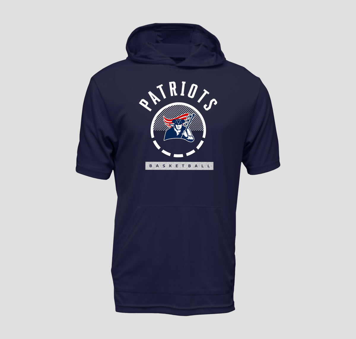 Freedom Middle School Basketball Short Sleeve Hooded Performance Shirt