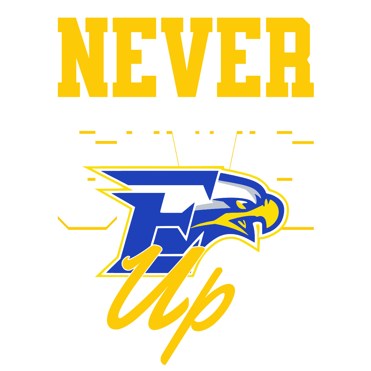 Etowah Youth Football Never Give Up Crewneck Sweatshirt