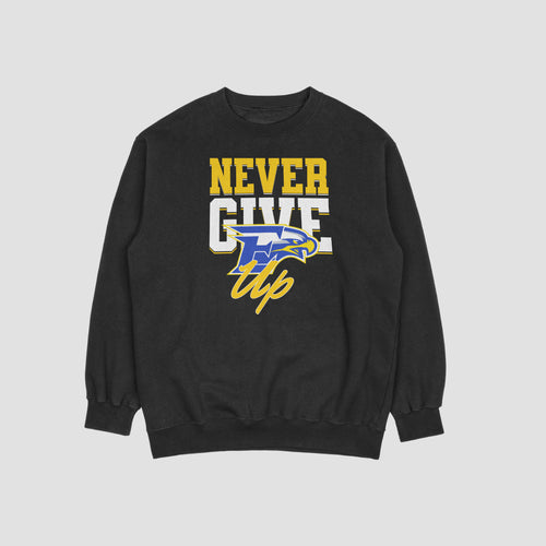 Etowah Youth Football Never Give Up Crewneck Sweatshirt