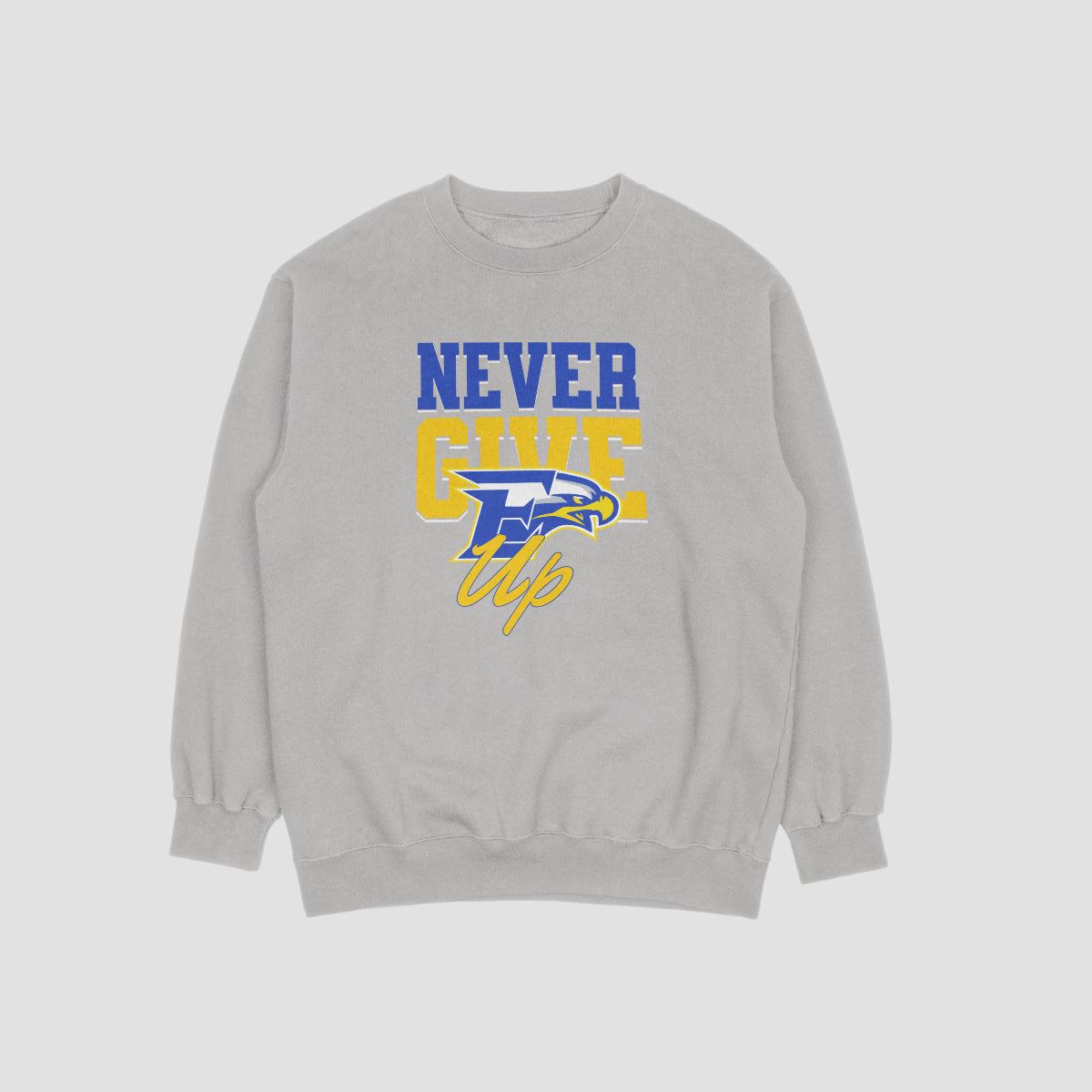 Etowah Youth Football Never Give Up Crewneck Sweatshirt