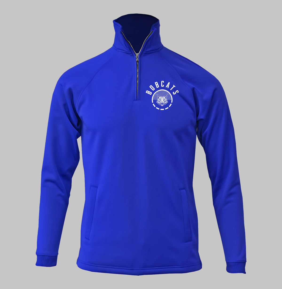 2026-2027  CYB On Court Bascomb Bobcats Mid Weight 1/4 Zip Pullover Fleece