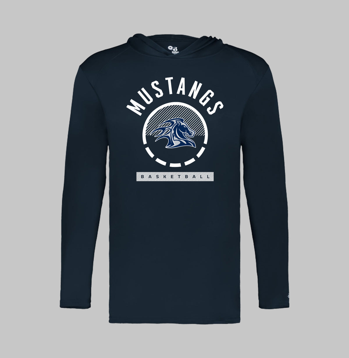2026-2027 CYB On Court Arnold Mill Mustangs Basketball Hooded Long Sleeve Shooting Shirt