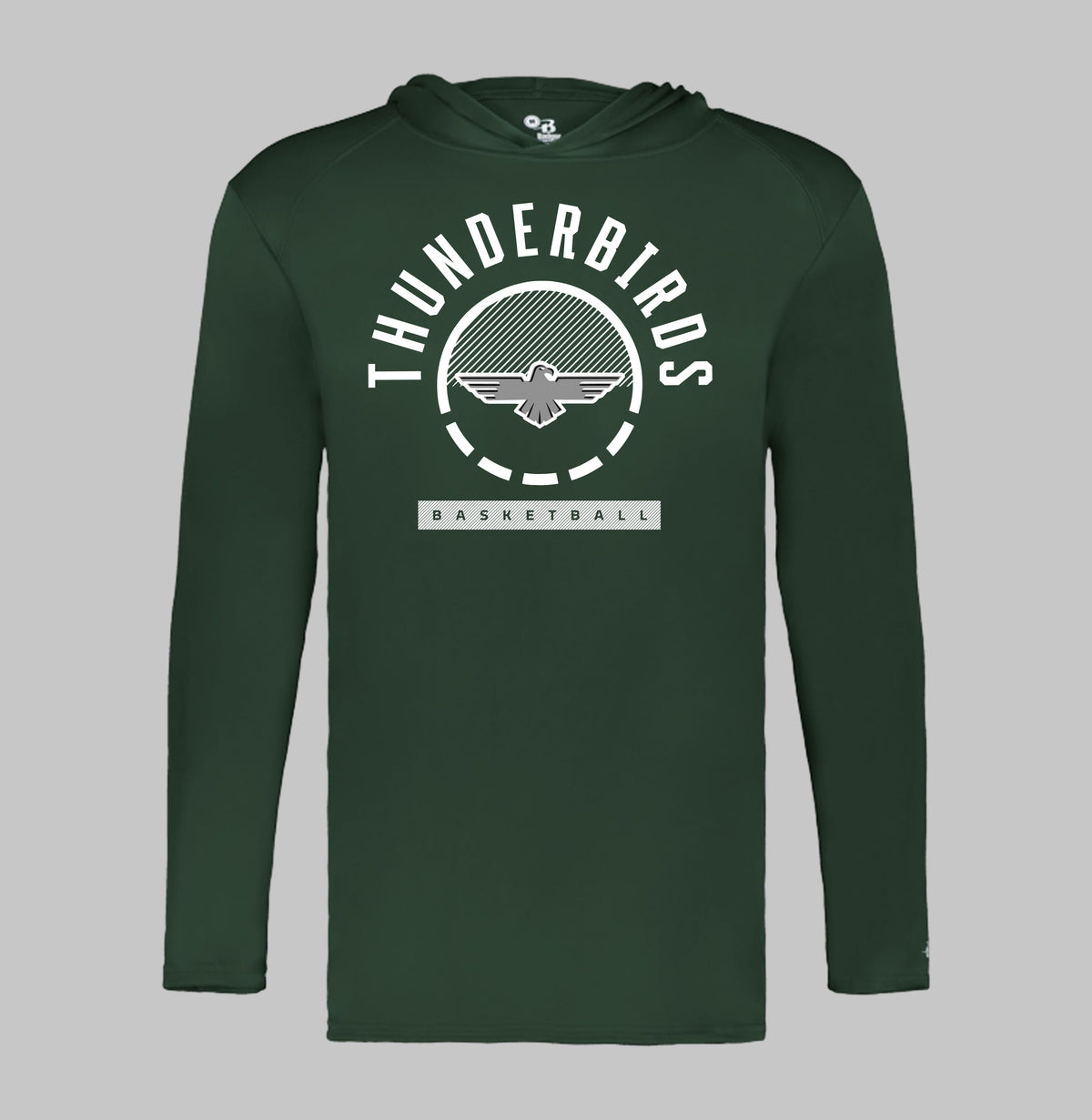 2026-2027 CYB On Court Hickory Flat Thunderbirds Basketball Hooded Long Sleeve Shooting Shirt