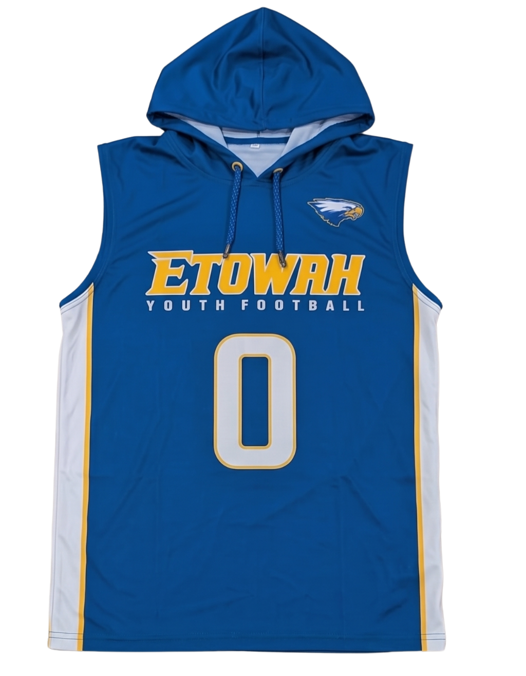 Etowah Youth Football Custom Replica Sleeveless Hooded T-Shirt